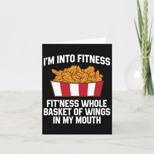 Chicken Wings Quote Heet Vleugel Fast Food Grappig Kaart (Voorkant)