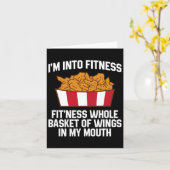 Chicken Wings Quote Heet Vleugel Fast Food Grappig Kaart (Gele Bloem)