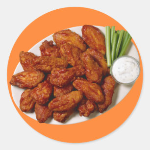 Chicken Wings Ronde Sticker