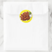 Chicken Wings Ronde Sticker (Tas)