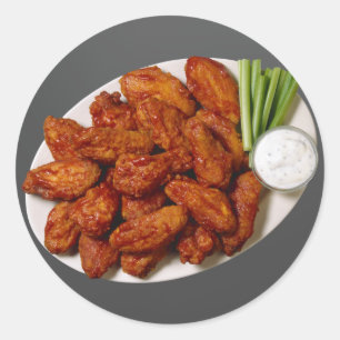 Chicken Wings Ronde Sticker
