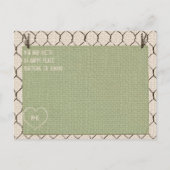 Chicken Wire, Burlap, Briefkaart (Achterkant)