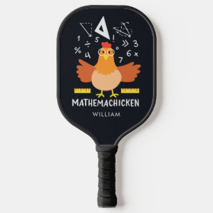 Chicken Wiskunde Gag Funny Mathemachicken Teacher Pickleball Paddle