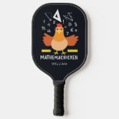 Chicken Wiskunde Gag Funny Mathemachicken Teacher Pickleball Paddle (Achterkant)