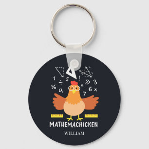 Chicken Wiskunde Gag Funny Mathemachicken Teacher Sleutelhanger