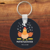 Chicken Wiskunde Gag Funny Mathemachicken Teacher Sleutelhanger (Voorkant)