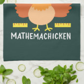 Chicken Wiskunde Gag Funny Mathemachicken Teacher Theedoek (Gevouwen)