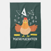 Chicken Wiskunde Gag Funny Mathemachicken Teacher Theedoek (Verticaal)
