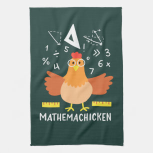 Chicken Wiskunde Gag Funny Mathemachicken Teacher Theedoek