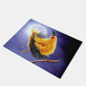 Chicken Witch op Broomstick Deurmat (Schuin)