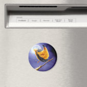 Chicken Witch op Broomstick Magneet (Insitu (Vaatwasser))