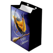 Chicken Witch op Broomstick Medium Cadeauzakje (Voorkant Gekanteld)
