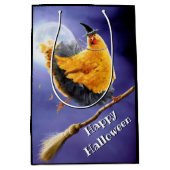 Chicken Witch op Broomstick Medium Cadeauzakje (Voorkant)