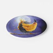 Chicken Witch op Broomstick Papieren Bordje (Gekanteld)