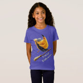 Chicken Witch op Broomstick T-shirt (Voorkant volledig)