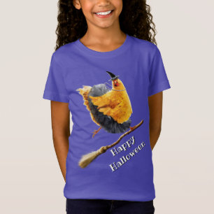 Chicken Witch op Broomstick T-shirt