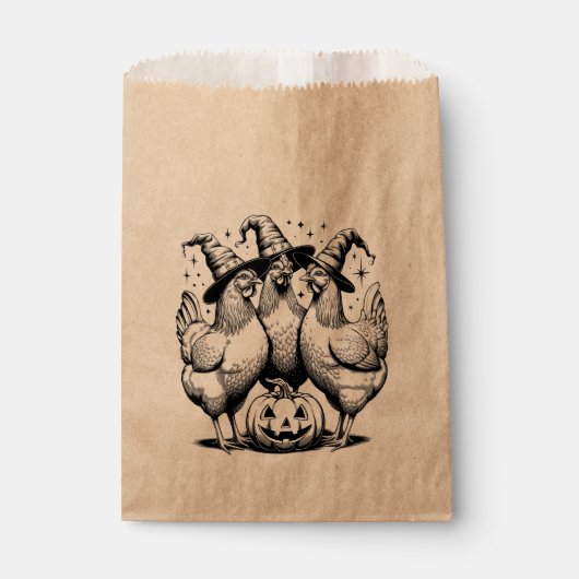 Chicken Witches Funny Halloween  Witch Bedankzakje (Voorkant)