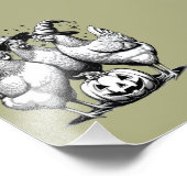 Chicken Witches Funny Halloween  Witch Foto Afdruk (Hoek)