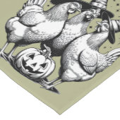 Chicken Witches Funny Halloween Witch Korte Tafelloper (Hoek)