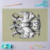 Chicken Witches Funny Halloween  Witch Tissuepapier (Craft)