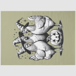 Chicken Witches Funny Halloween Witch Tissuepapier