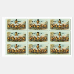  Chicken Wrangler en Chicks Egg Karton Labels
