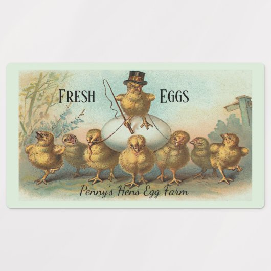  Chicken Wrangler en Chicks Egg Karton Labels (Design 2)