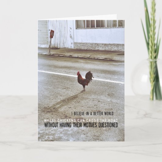 CHICKEN XING WENSKAART BEDANKKAART (Voorkant)