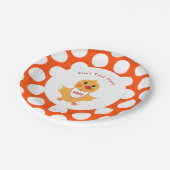 Chicken Yellow Baby Chick Personalized Papieren Bordje (Gekanteld)