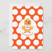 Chicken Yellow Chick Baby shower Bingo Game Kaart (Achterkant)