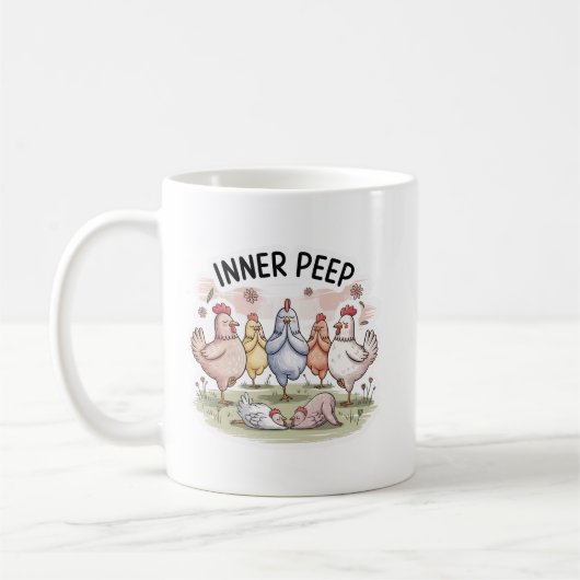 “Chicken Yoga” Funny Farm Animal Mug Koffiemok (Links)
