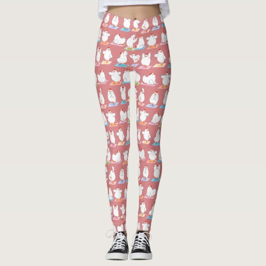 Chicken Yoga-Leggings Leggings (Voorkant)