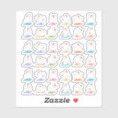 Chicken Yoga Stickers (Vel)