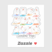 Chicken Yoga Vinyl Sticker (Vel)