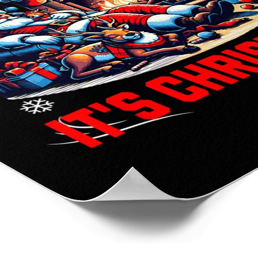 Chickenleigh Het is een kerst Funny Xmas T-shirt Poster (Hoek)