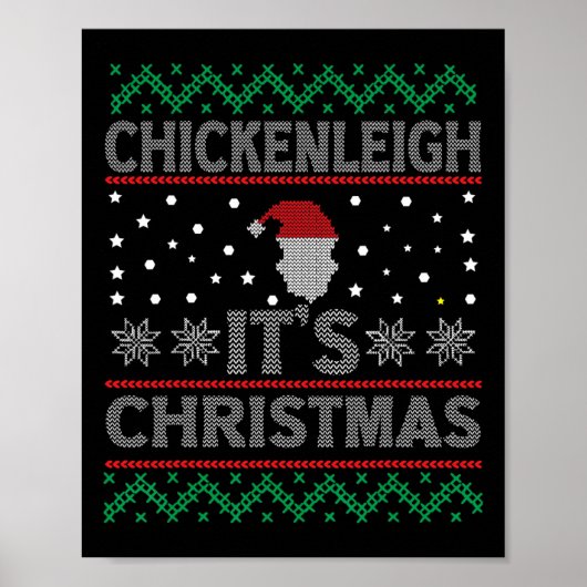 Chickenleigh Het is kerst Grappig Kerstmoeder Poster (Voorkant)