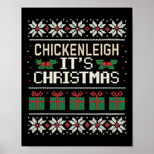 Chickenleigh Het is kerst Grappig Xmas 8 Poster (Voorkant)