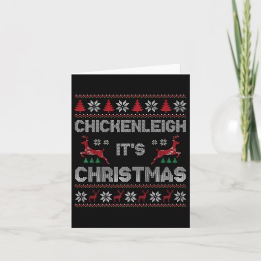 Chickenleigh Het is kerst Grappige Kerstmis Kaart (Voorkant)