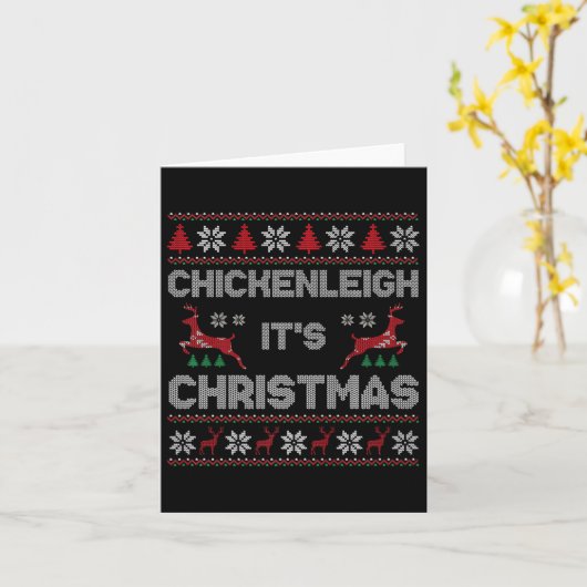 Chickenleigh Het is kerst Grappige Kerstmis Kaart (Gele Bloem)