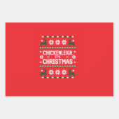 Chickenleigh zijn kerst grappige kerstkip inpakpapier vel (Voorkant)