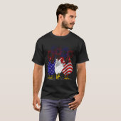 Chickens American Flag Patriotic Farmer 4Th Of Jul T-shirt (Voorkant volledig)