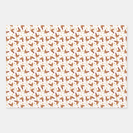 Chickens and Eggs Wrapping Paper (Voorkant 2)