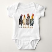 Chickens Baby Farmer Bodysuit (Voorkant)
