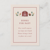 Chickens Barn Charming Farm Baby Shower Books Informatiekaartje (Voorkant)