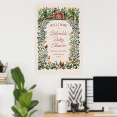 Chickens Barn Charming Farm Baby Shower Welcome Poster (Thuiskantoor)
