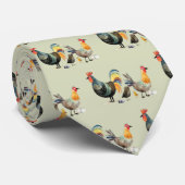 Chickens Birds Boerderij Pattern Stropdas (Opgerold)