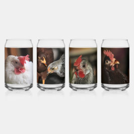 Chickens Blikvorm Glas