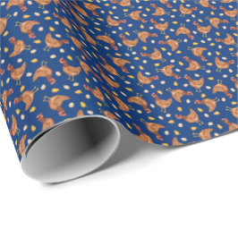 Chickens, Chicks, and Eggs Wrapping Paper Cadeaupapier
