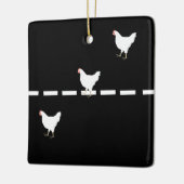 Chickens Crossing the Road Ornament (Links)