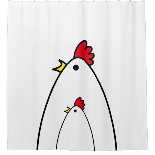 Chickens Douchegordijn (Voorkant)